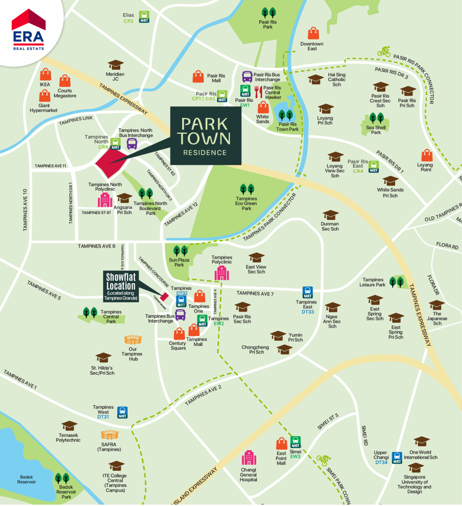 Parktown-Residences-Tampines-Upcoming-Launch-Map-Location