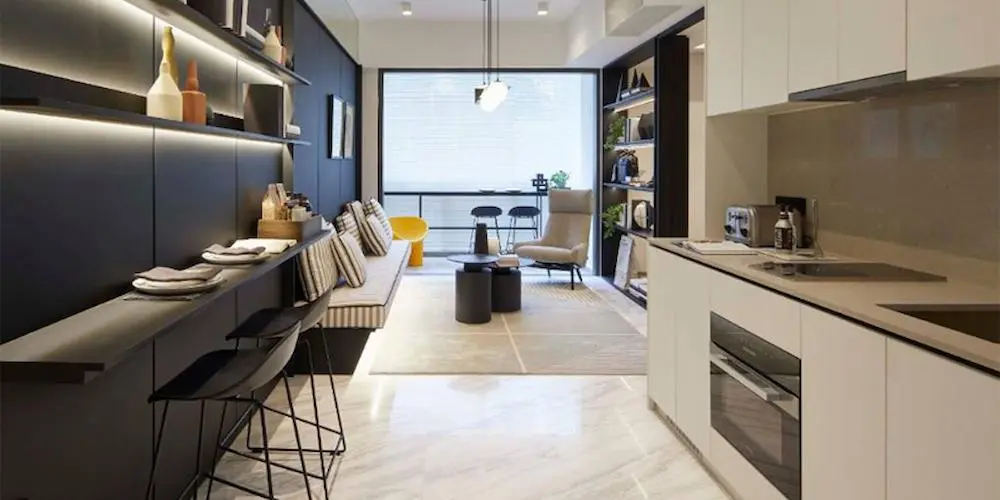 Arina-East-Residences-Bedroom-Kitchen