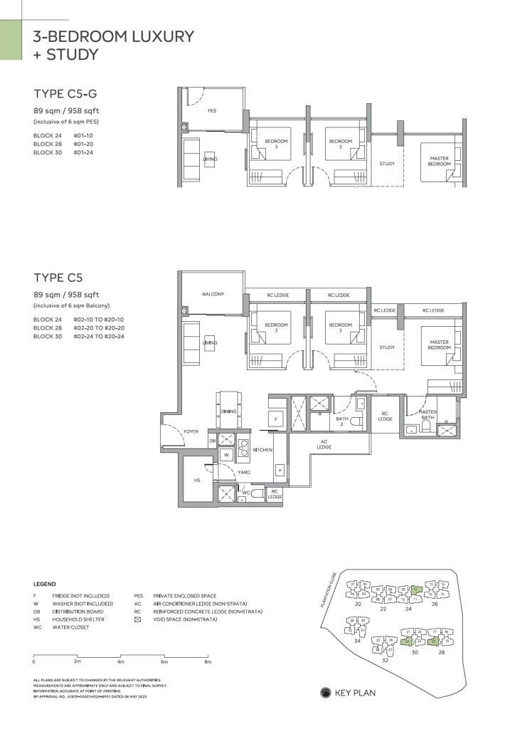 Otto Place EC Floor Plan C5 C4G 3 Bedroom Luxury + Study