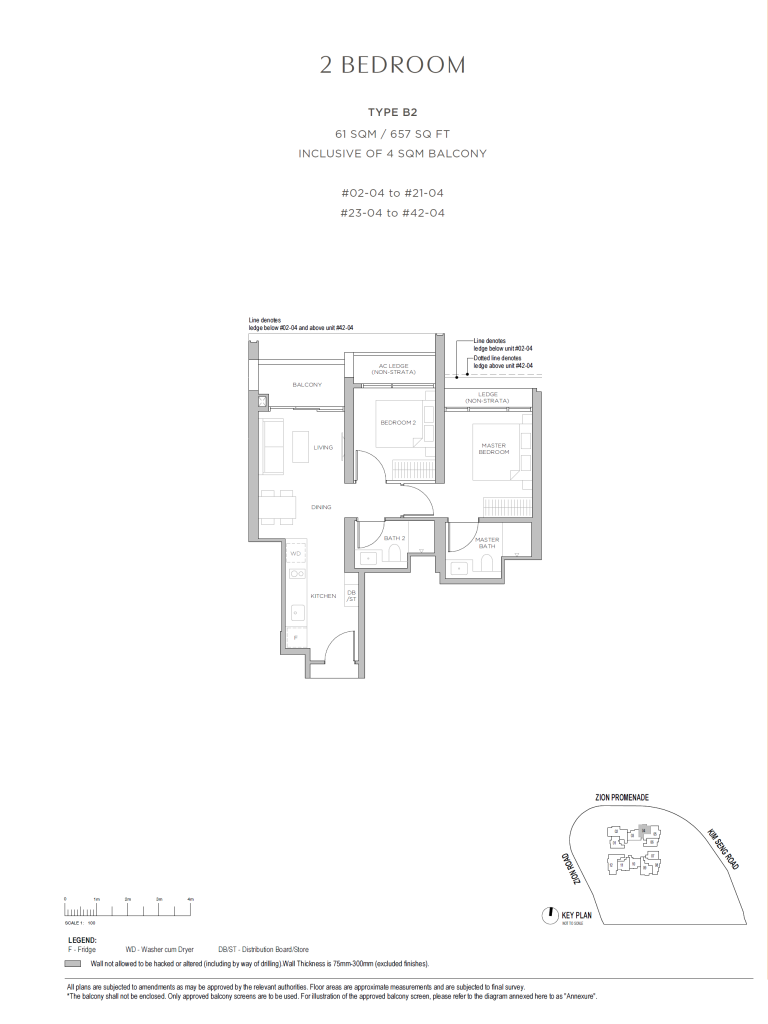 Promenade Peak Unit Floor Plan B2 2BR