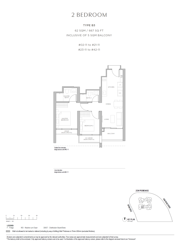 Promenade Peak Unit Floor Plan B3 2BR