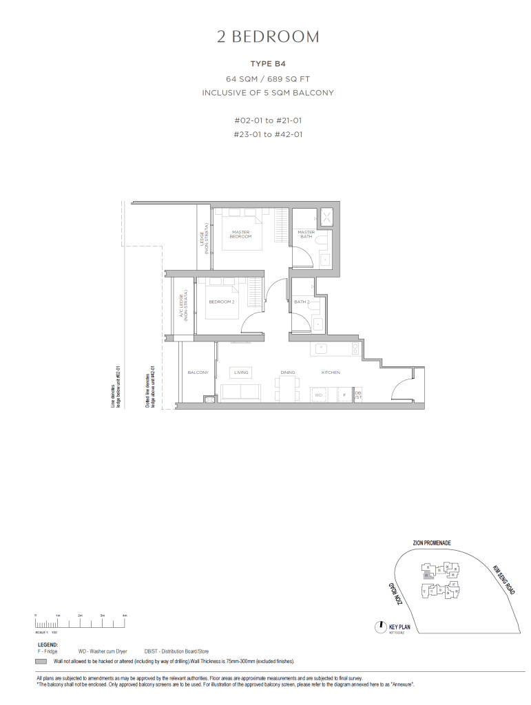Promenade Peak Unit Floor Plan B4 2BR