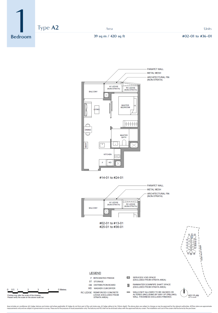 River Green Unit Floor Plan A2 1BR
