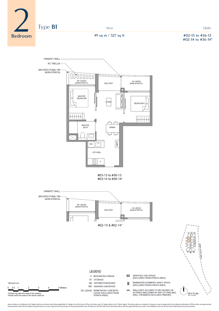 River Green Unit Floor Plan B1 2BR