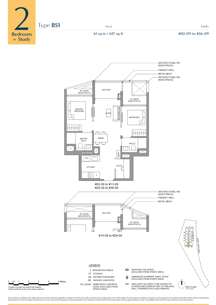 River Green Unit Floor Plan BS1 2BR + Study