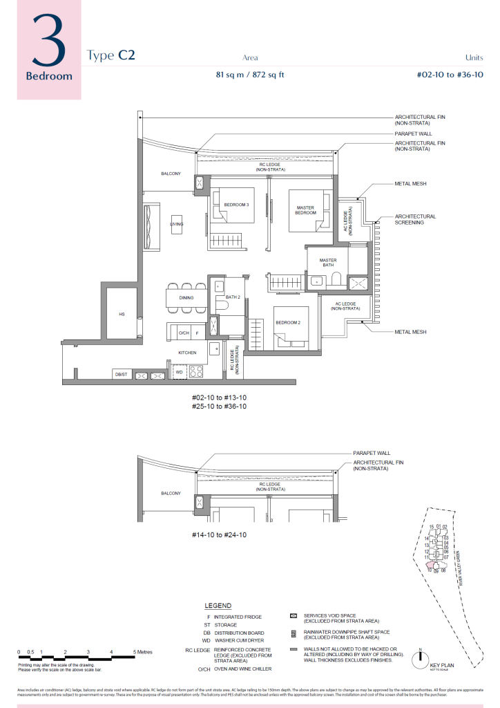 River Green Unit Floor Plan C2 3BR