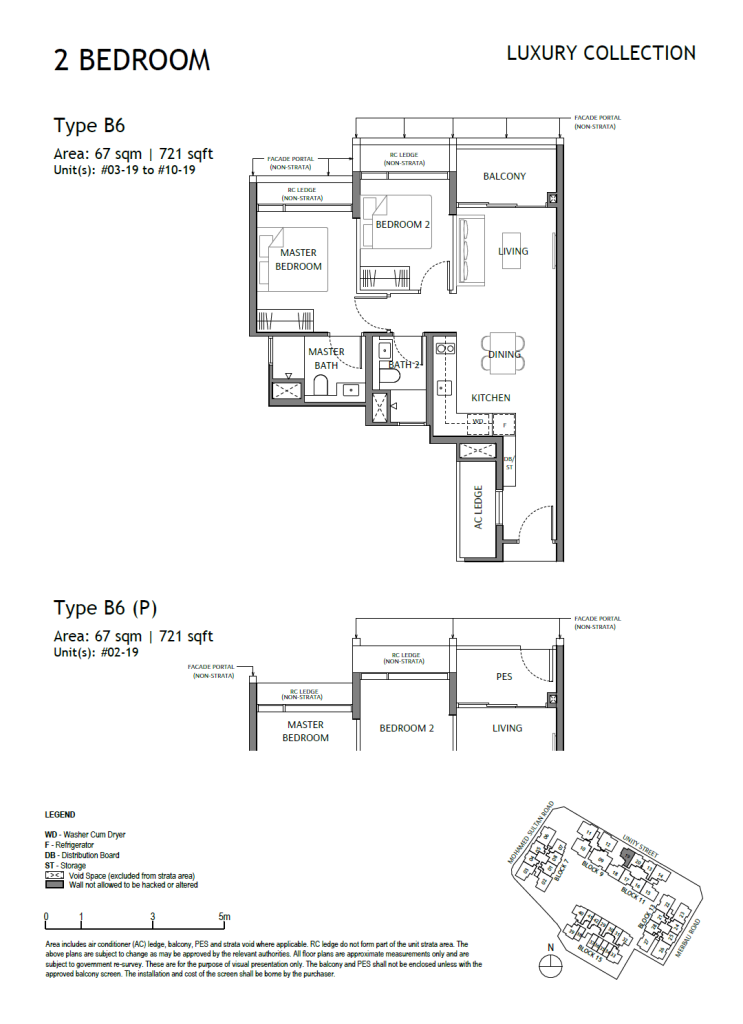 The Robertson Opus Unit Floor Plan B6 B6P 2 Bedroom