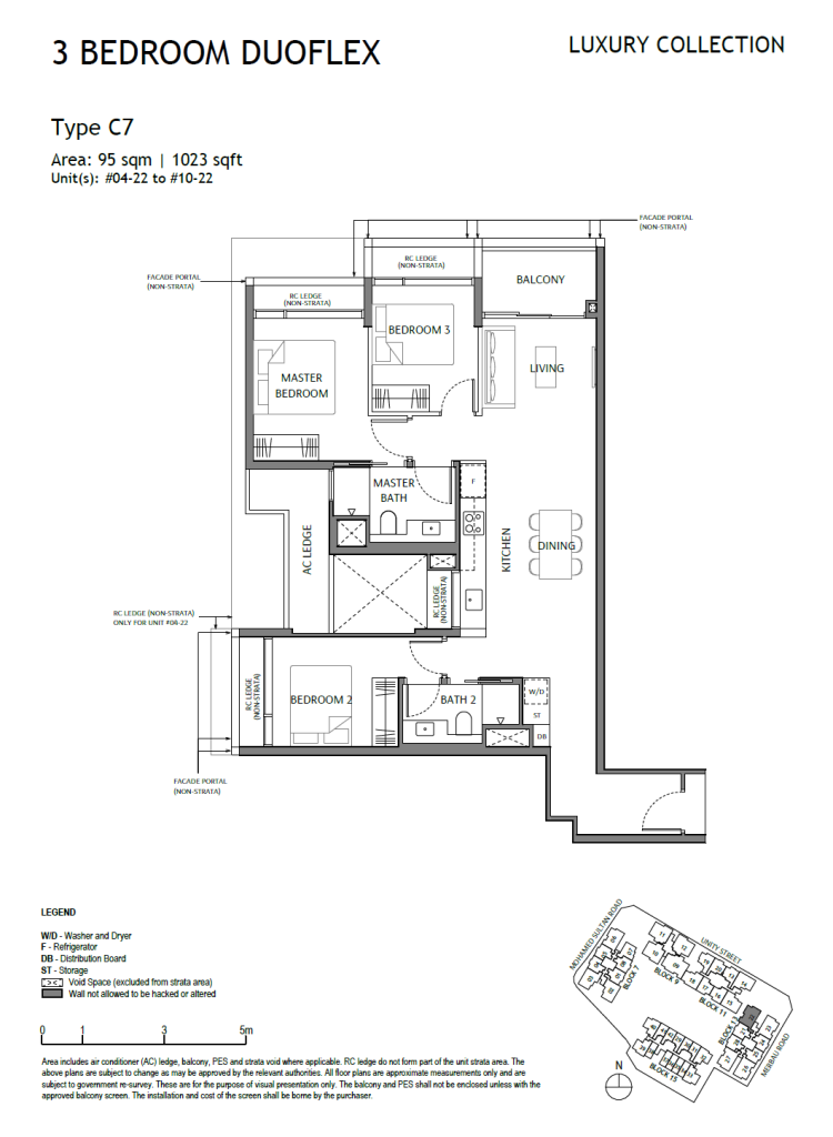 The Robertson Opus Unit Floor Plan C7 3 Bedroom Duoflex
