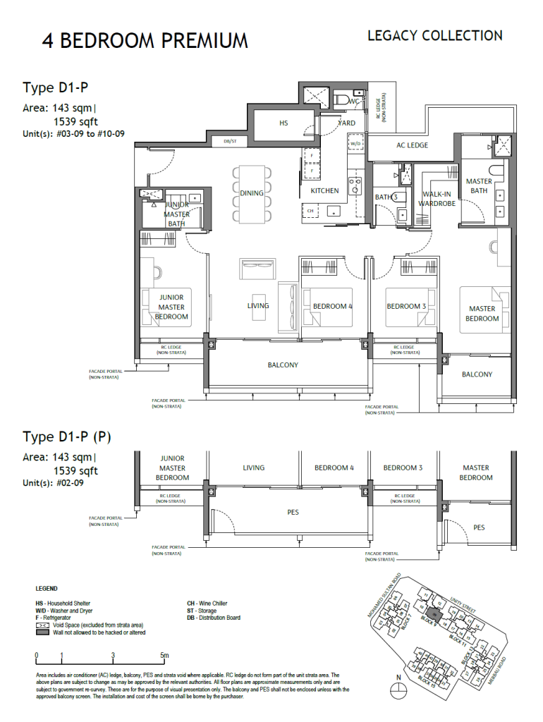 The Robertson Opus Unit Floor Plan D1P D1PP 4 Bedroom Premium