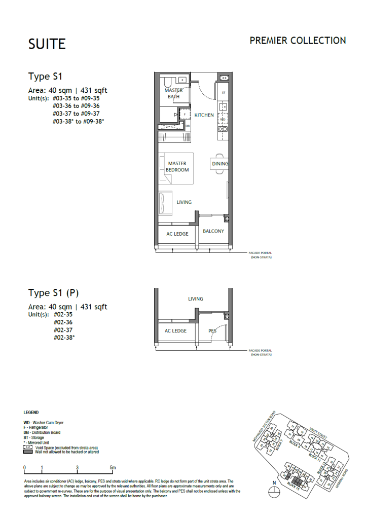 The Robertson Opus Unit Floor Plan S1 S1P Suite
