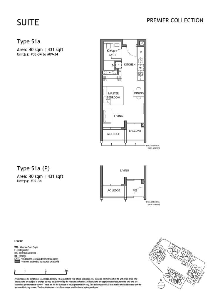 The Robertson Opus Unit Floor Plan S1A S1AP Suite