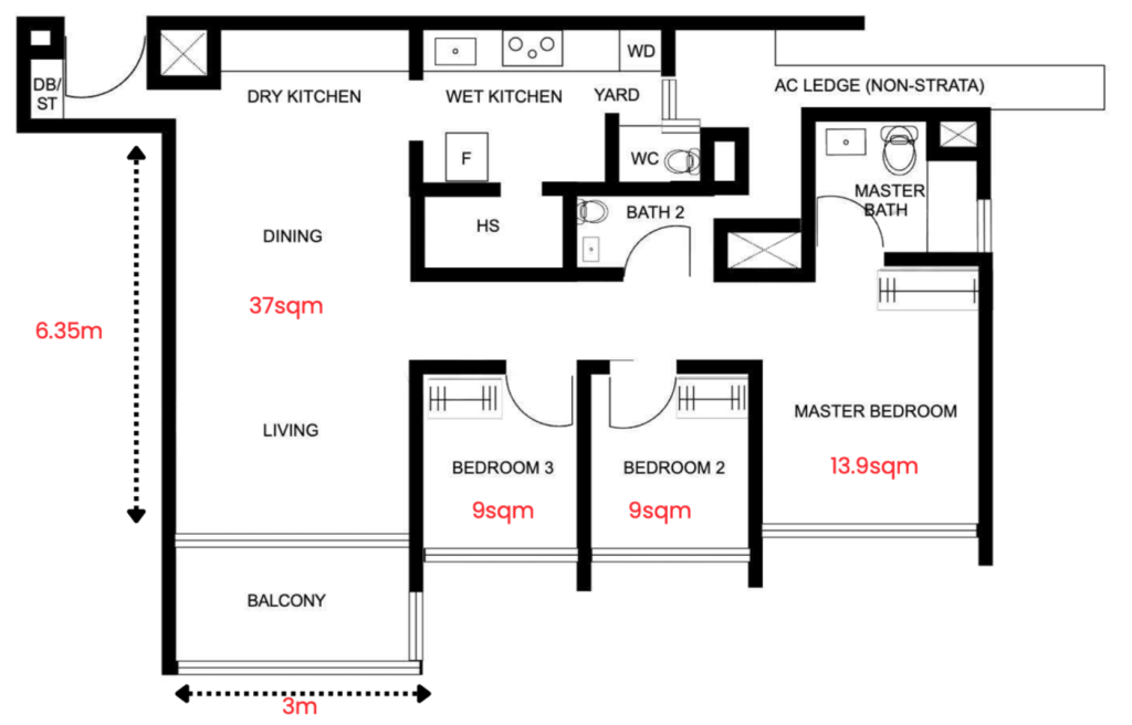 Sky at Holland Floor Plan 5 Bedrooms + Lift