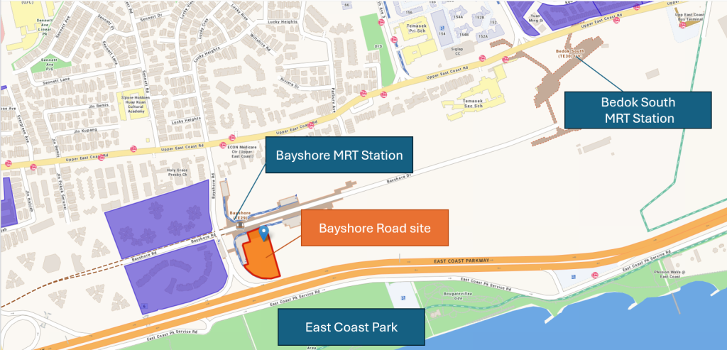 Government Land Sale (GLS) Site Analysis - Map of Bayshore Road