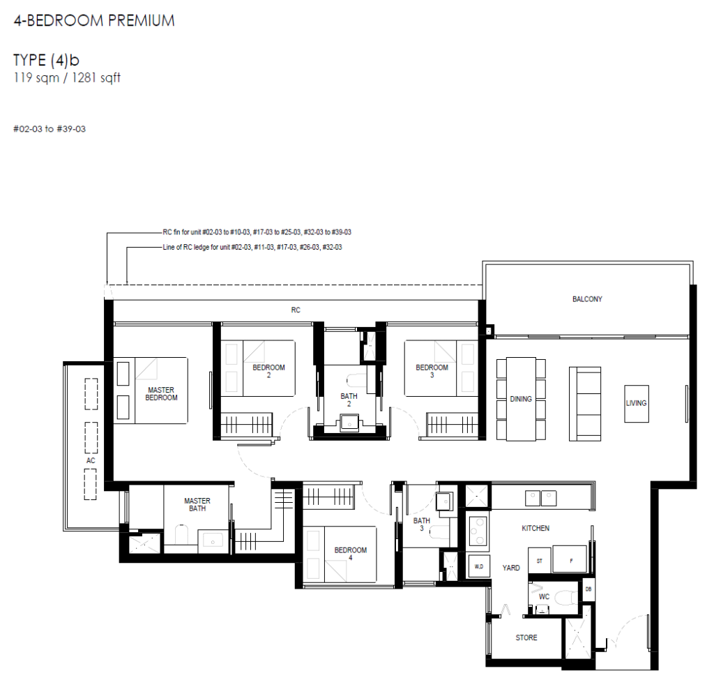 Penrith Floor Plan 4 Bedroom Premium Type 4B