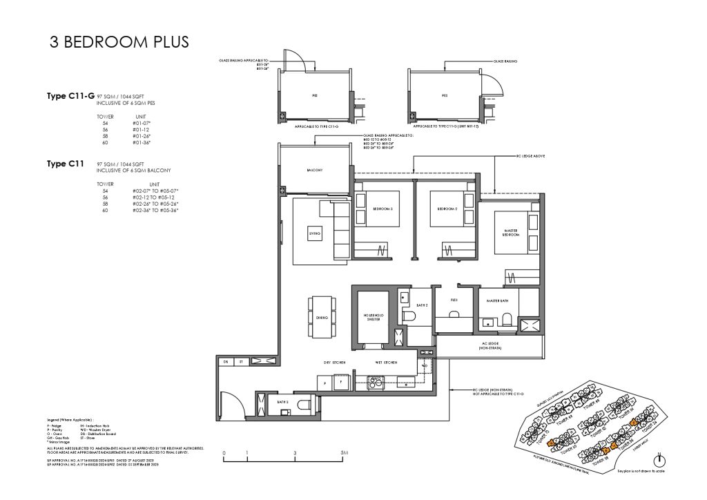 Faber Residence Floor Plans 3 Bedroom Plus C11-G C11