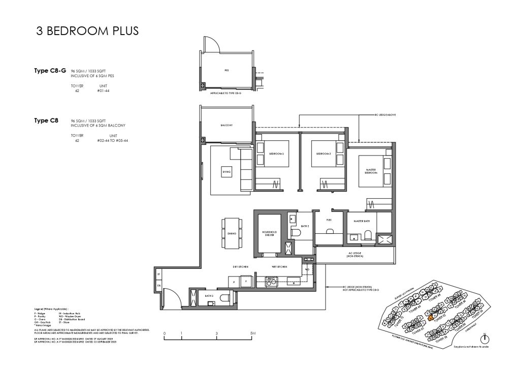 Faber Residence Floor Plans 3 Bedroom Plus C8-G C8