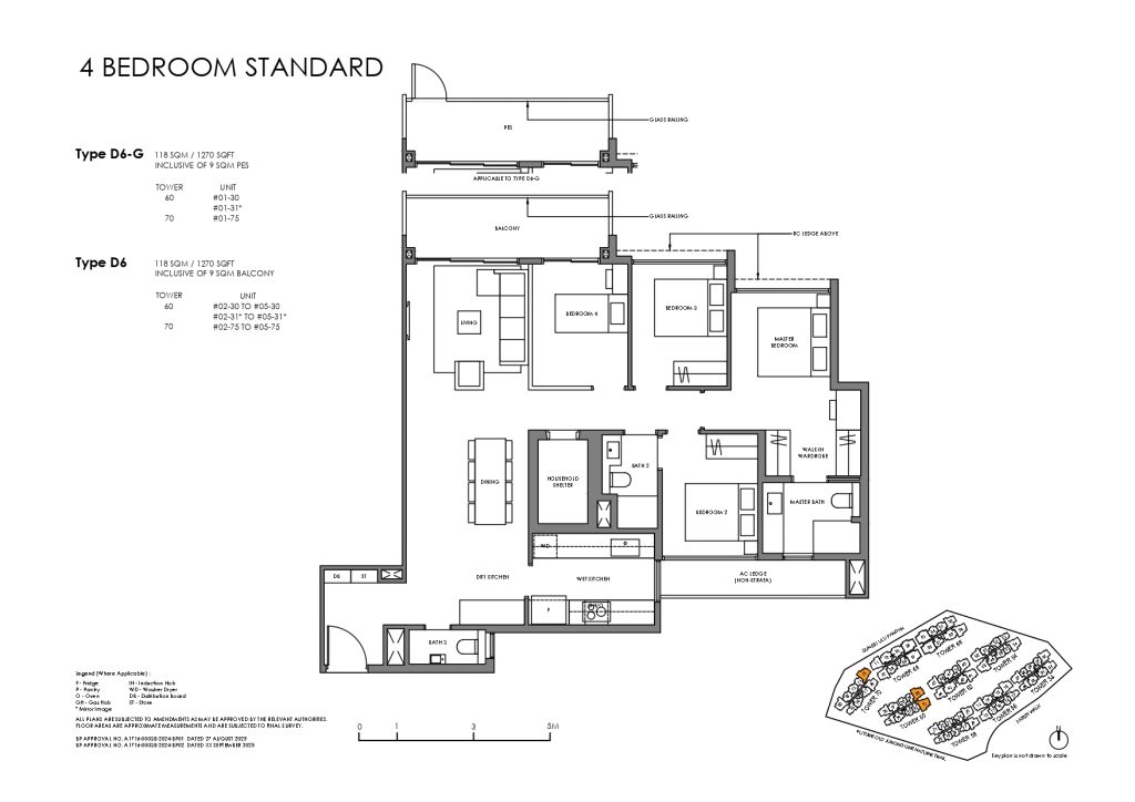 Faber Residence Floor Plans 4 Bedroom Standard D6-G D6